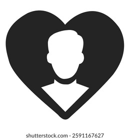 Minimalistic love vector, perfect for Valentine's Day and wedding designs.