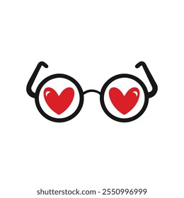 Minimalistic Love-Themed Eyewear Design for Valentine’s Day Celebrations