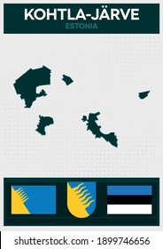 Mapa minimalista de Kohtla-Järve, Estonia