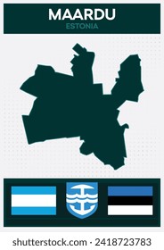 Mapa minimalista de Mardu, Estonia