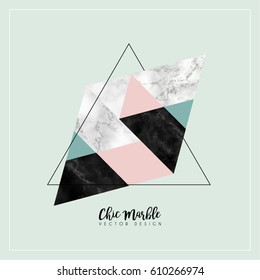 Minimalistic Marble Modern Shapes Vector Design