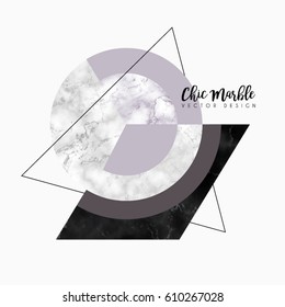 Minimalistic Marble Modern Shapes Vector Design