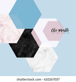 Minimalistic Marble Modern Shapes Vector Design