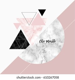Minimalistic Marble Modern Shapes Vector Design