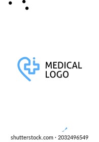 minimalistic medical logo design vector