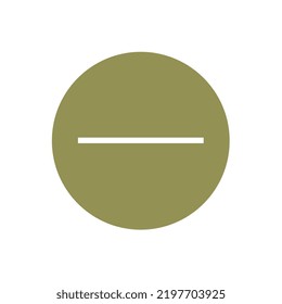 Minimalistic minimize or minus sign icon