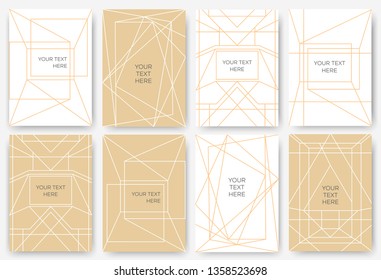 Minimalistic modern design of card templates . Business identity style.