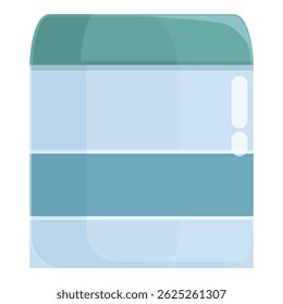Minimalistic modern refrigerator vector illustration with clean lines and energy efficient design for contemporary kitchenware