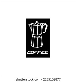 Minimalistic modern vector Coffee logo.