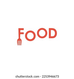 Minimalistic modern vector Food logo.