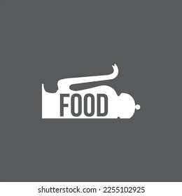 Minimalistic modern vector Food logo.