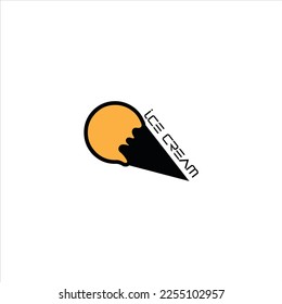 Minimalistic modern vector Ice Cream logo.