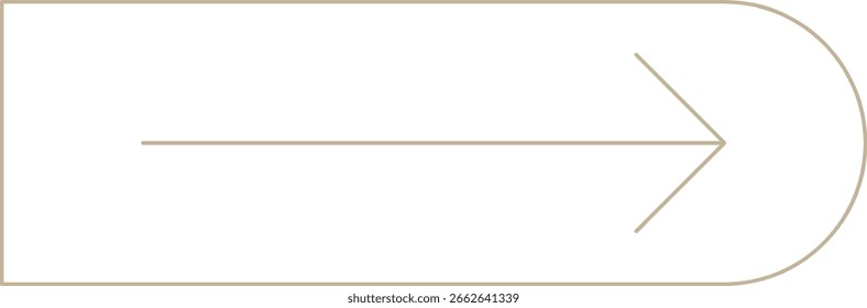 Elemento de design de seta monocromática minimalista