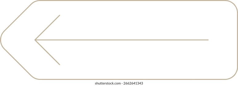 Elemento de design de seta monocromática minimalista