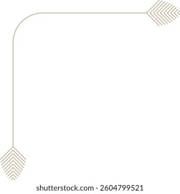 Minimalistic Monoline Art Deco Corner