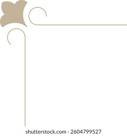 Minimalistic Monoline Art Deco Corner