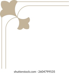 Minimalistic Monoline Art Deco Corner