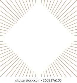 Minimalistic Monoline Art Deco Square Frame
