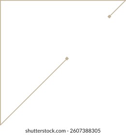 Minimalistic Monoline Corner Frame Design Element