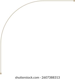 Minimalistic Monoline Corner Frame Design Element