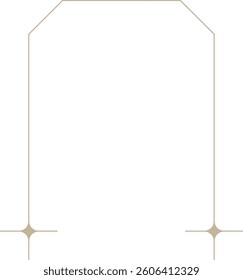 Minimalistic Monoline Frame With Sparkle