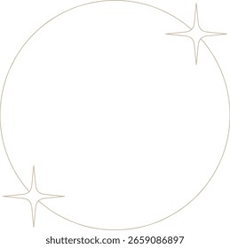 Minimalistischer Monolinrahmen mit Sparkle