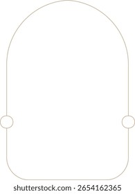 Quadro de Arco Geométrico Monoline Minimalista