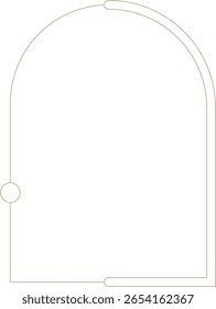 Quadro de Arco Geométrico Monoline Minimalista