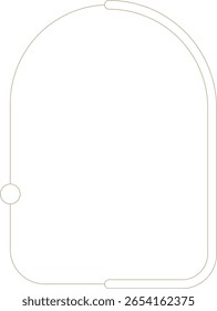 Minimalistischer geometrischer Bogenrahmen Monoline