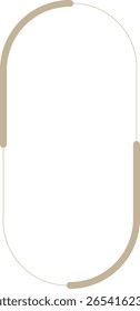 Minimalistischer geometrischer Bogenrahmen Monoline
