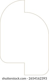 Minimalistischer geometrischer Bogenrahmen Monoline