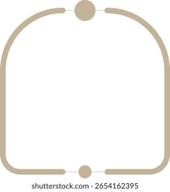 Minimalistischer geometrischer Bogenrahmen Monoline