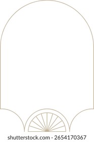 Marco de arco decorativo geométrico monolítico minimalista