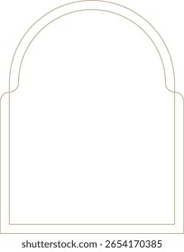 Marco de arco decorativo geométrico monolítico minimalista