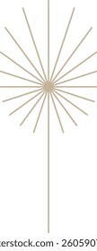 Minimalistic Monoline Tree Design Element