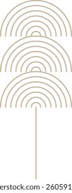 Minimalistic Monoline Tree Design Element