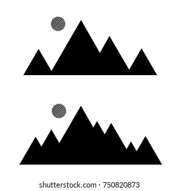 Minimalistic mountain scenery.