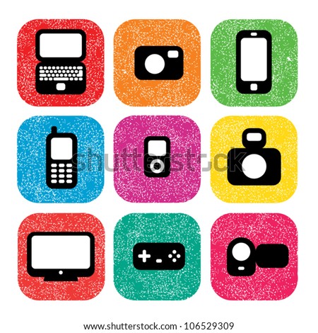 Minimalistic multimedia icons