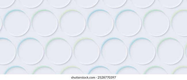 El neomorfismo minimalista rodea el fondo abstracto. Ilustración geométrica de Vector blanco