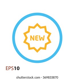 Minimalistic new label icon for web