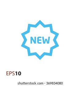 Minimalistic new label icon for web