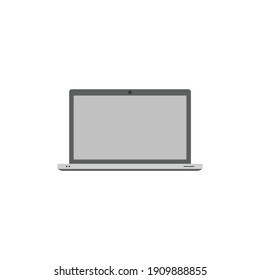 Minimalistic New Notebook icon isolated on white background. Simple Computer Pictogram. Modern Leptop Vector Illustration