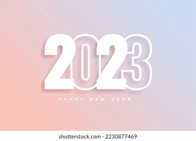 minimalistic new year 2023 holiday background vector 