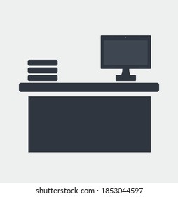 Minimalistic Office Icon. Vector Illustration. Flat Design.
