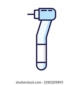 A minimalistic outline icon of a Dental Drill dental Ideal for medical, healthcare, and dentistry-related designs.