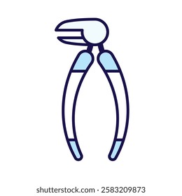 A minimalistic outline icon of a Dental Extractor dental Ideal for medical, healthcare, and dentistry-related designs.