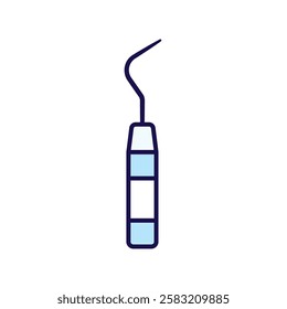 A minimalistic outline icon of a dental dental water flosser Ideal for medical, healthcare, and dentistry-related designs.