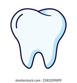 A minimalistic outline icon of a tooth dental Ideal for medical, healthcare, and dentistry-related designs.