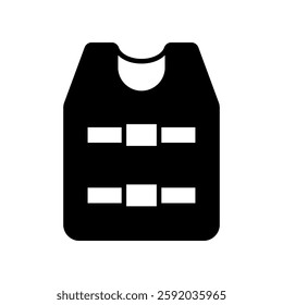 Minimalistic Outline Illustration of Life Jacket for Water Safety