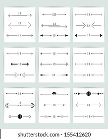 Minimalistic page dividers. Geometric elements. Infographics.